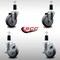 Service Caster 4'' SS Thermoplastic Rubber Wheel Swivel 1-3/8'' Expanding Stem Caster Set 2 Brakes, 4PK SCC-SSEX20S414-TPRB-2-TLB-2-138 - alternate 3